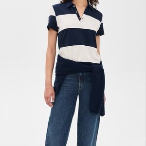 Madewell Pieced Squid Color Block Striped Knit Top medium